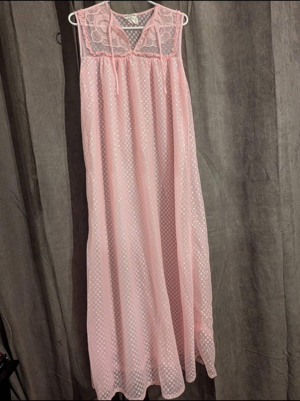 Delicate Pink Night Gown with Robe